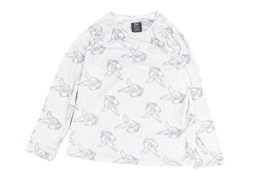 Disney Women’s Bambi Pyjama Top Long Sleeve White S