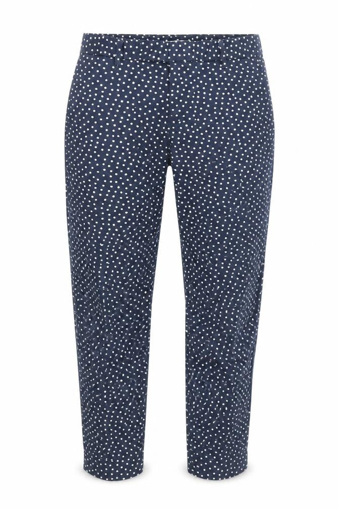 Guess Women's Blue Polka Dot Cropped Trousers Size S