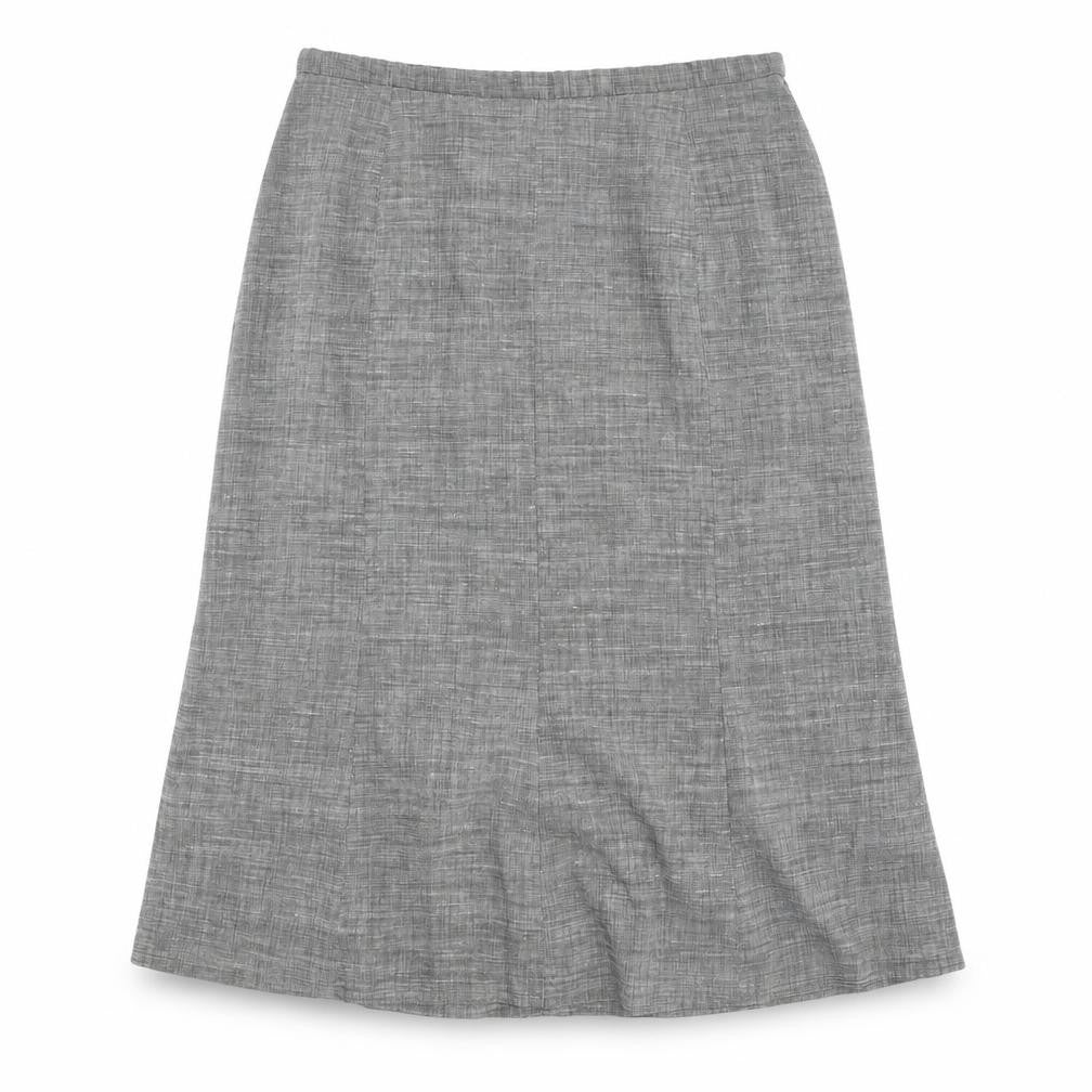 Peggy Fielder Women's Grey A-Line Skirt, Size 10