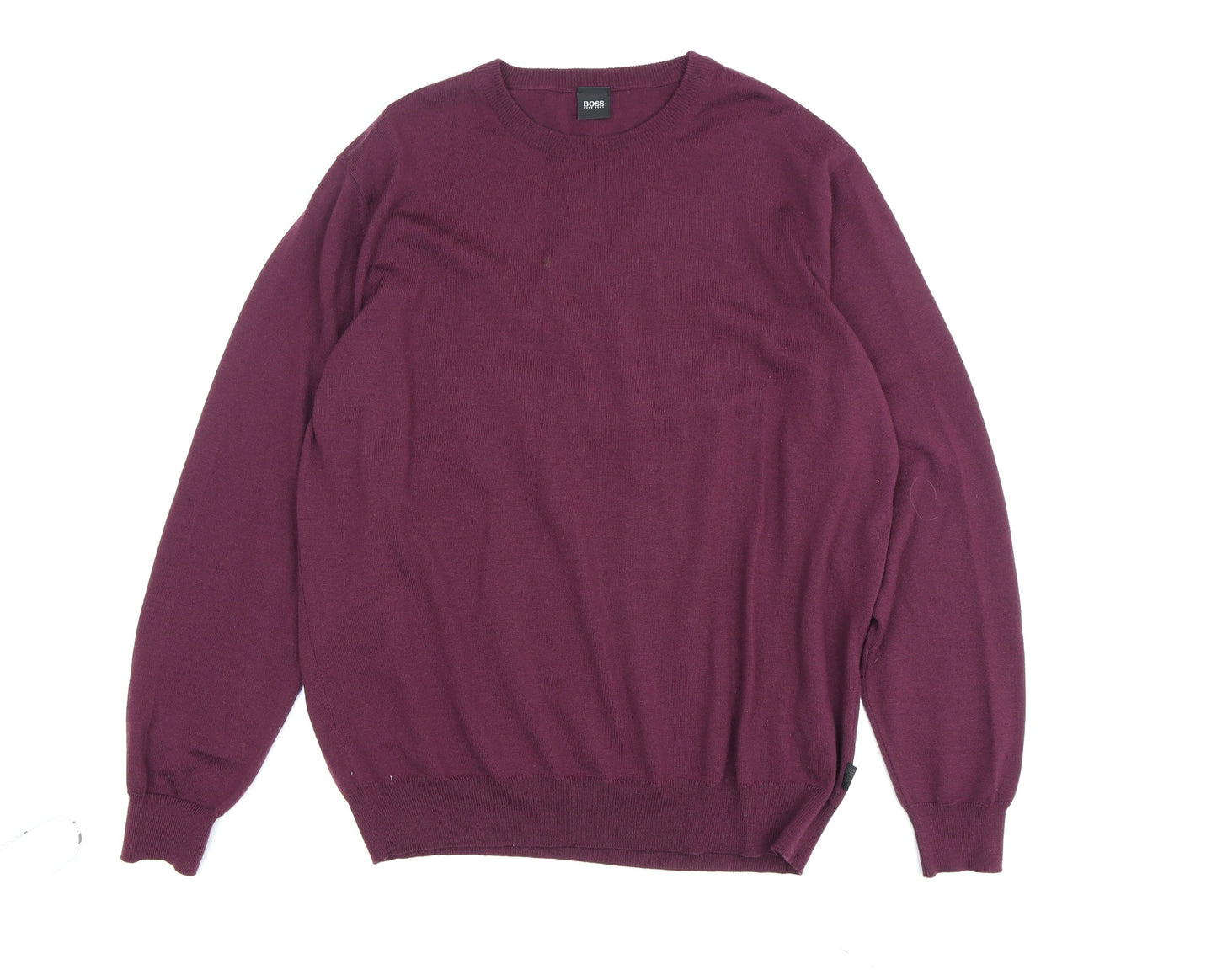 Hugo Boss Men's Red Wool Pullover Jumper, M