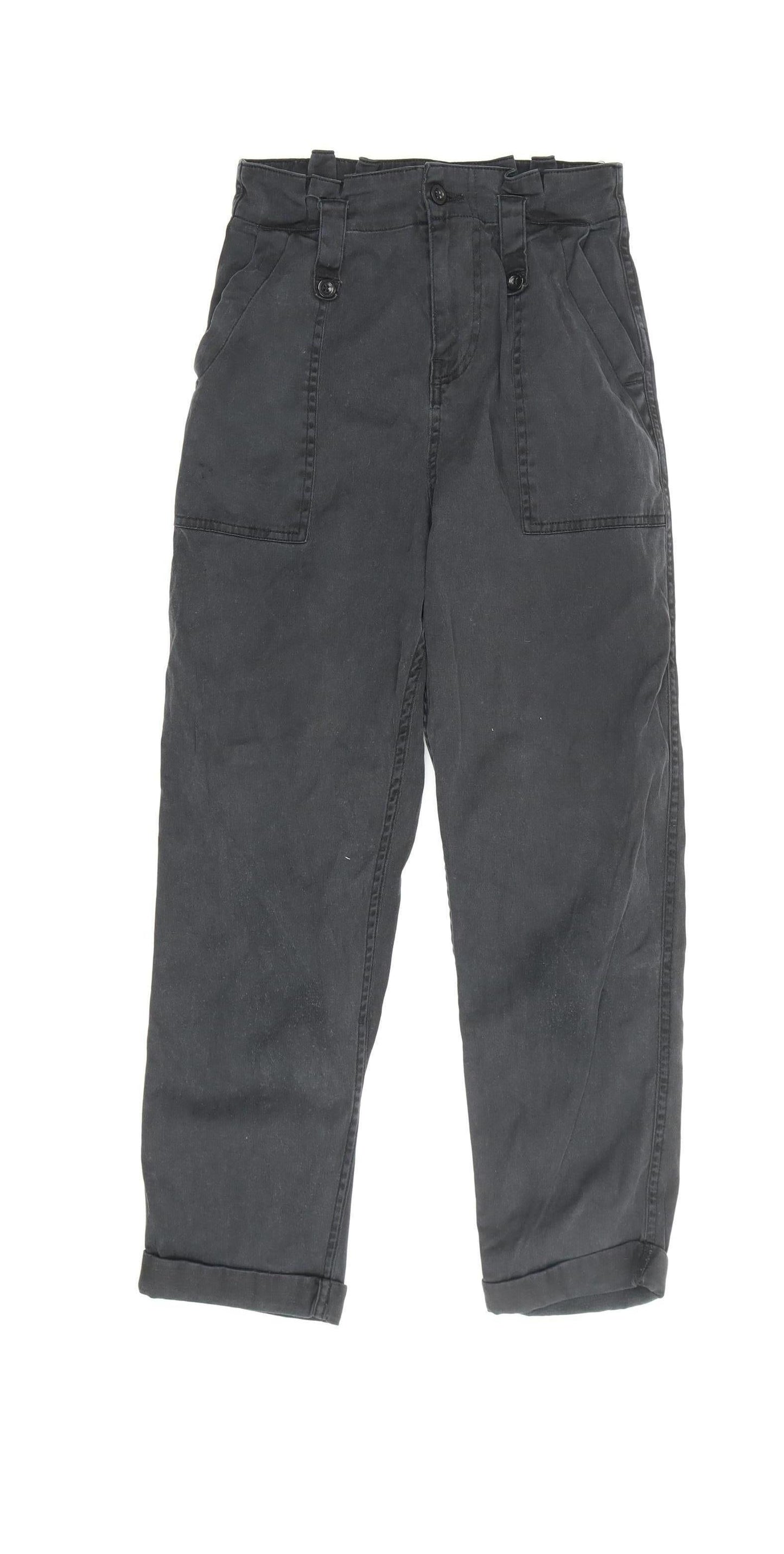Topshop Women's Black Cropped Trousers Size 34