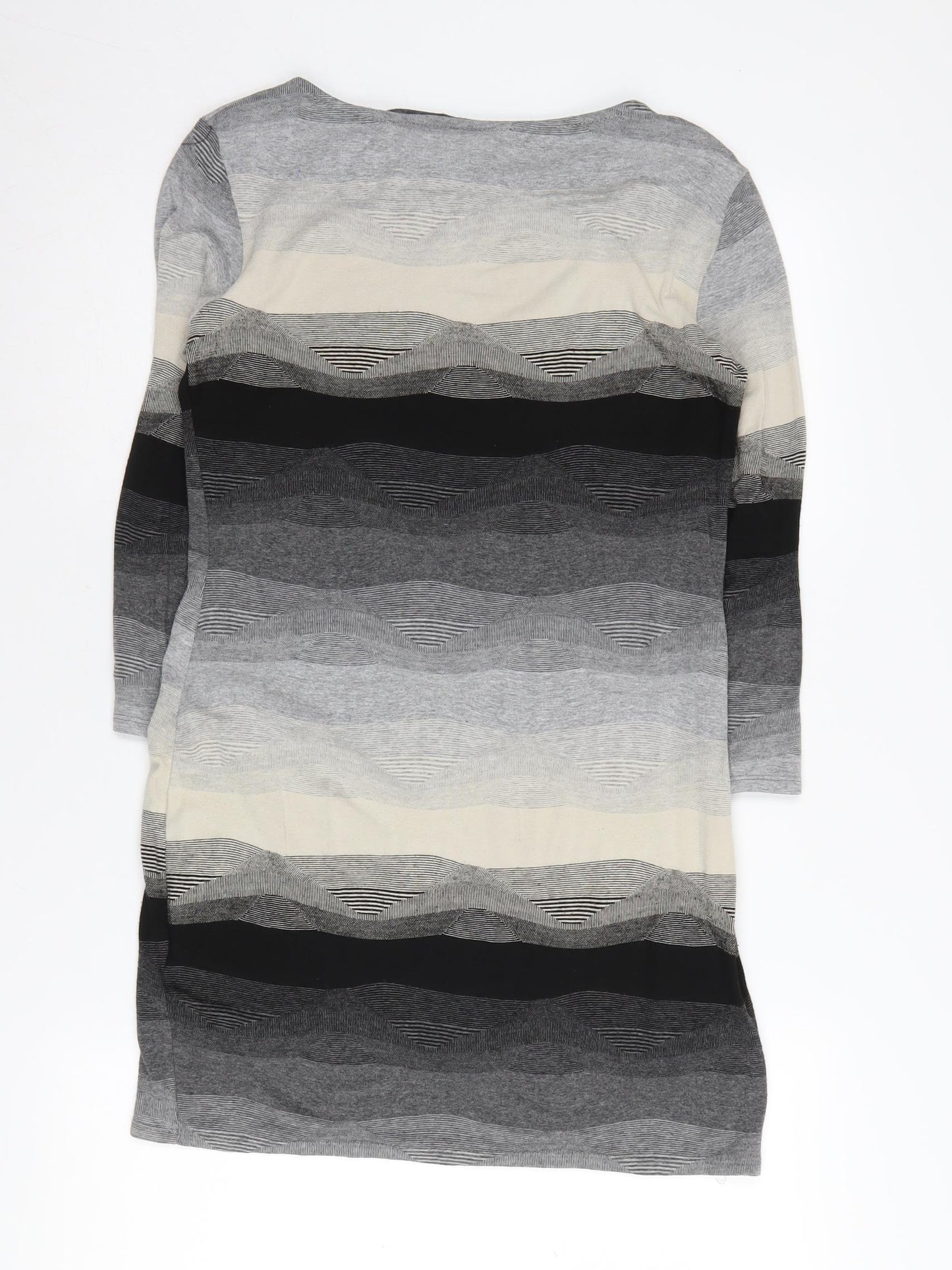 Phase Eight Women's Grey Striped Tunic Jumper Size 12