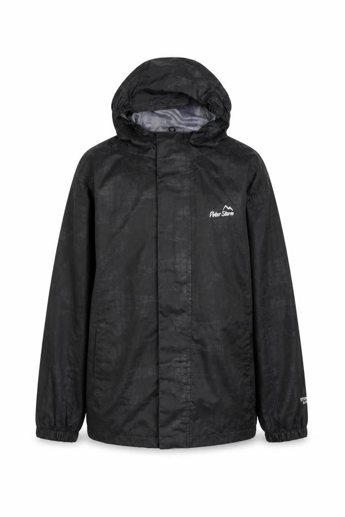Peter Storm Boys' Black Windbreaker Jacket 7-8 Years