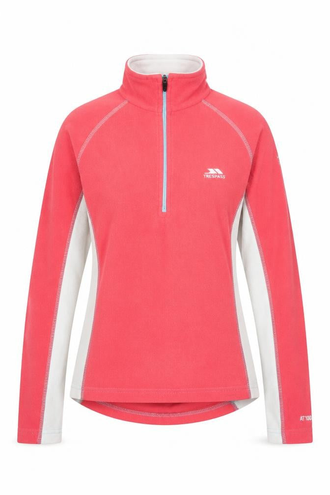 Trespass Women's Pink 1/2 Zip Fleece Sweatshirt, Size S