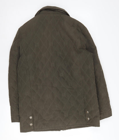 KLASSIK Women's Brown Quilted Jacket Size 12 Regular Fit