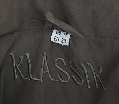 KLASSIK Women's Brown Quilted Jacket Size 12 Regular Fit