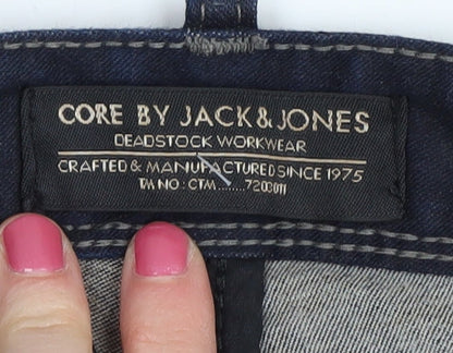 Jack & Jones Men's Blue Straight Denim Jeans