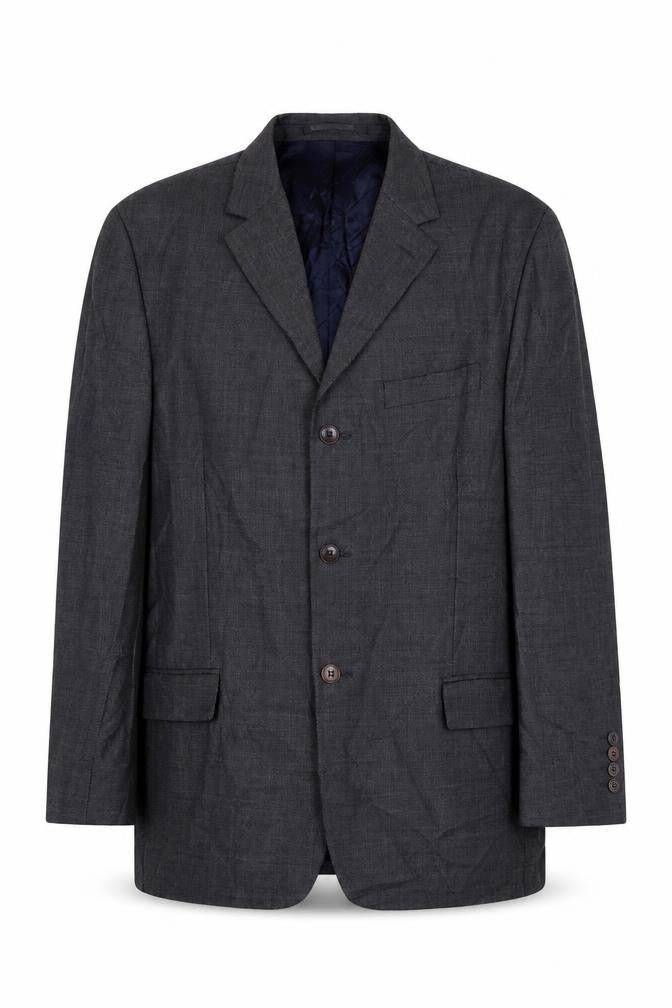 Pierre Cardin Men's Grey Check Blazer, Size 40R, Formal