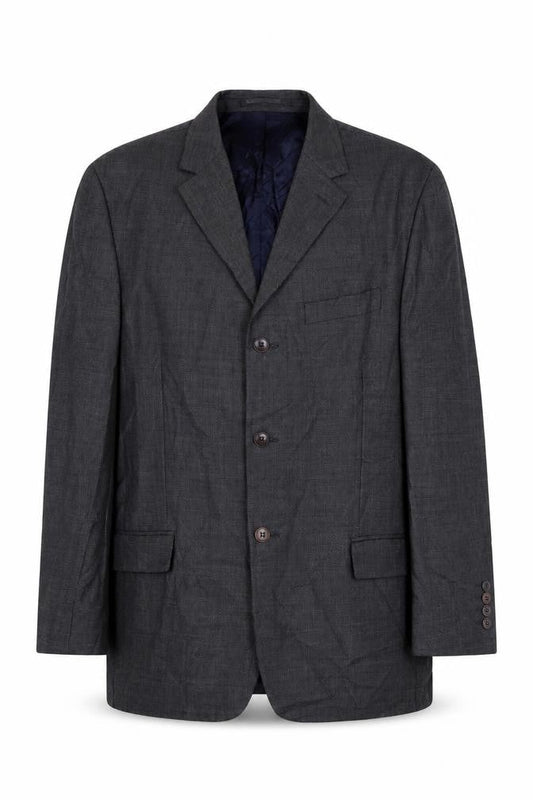 Pierre Cardin Men's Grey Check Blazer, Size 40R, Formal