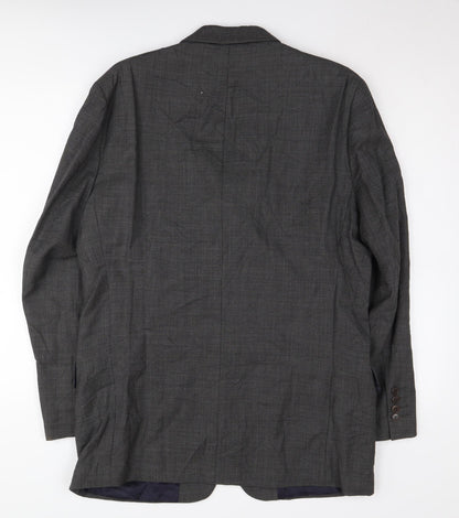 Pierre Cardin Men's Grey Check Blazer, Size 40R, Formal