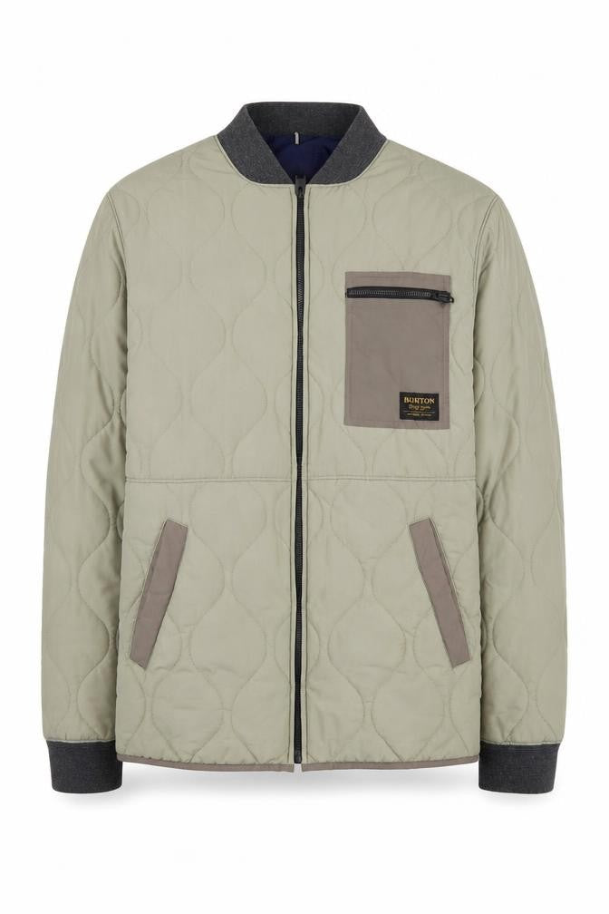 Burton Men's Green Bomber Jacket M Quilted Casual