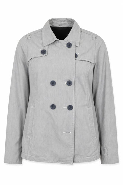 River Island Women's Grey Pea Coat Size 16
