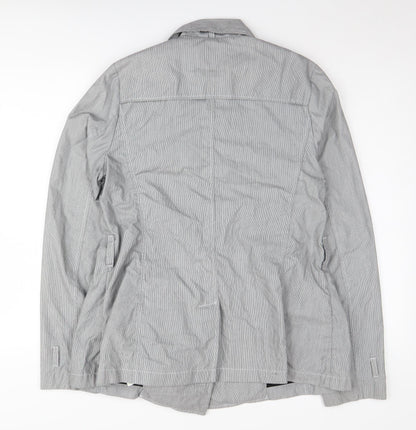 River Island Women's Grey Pea Coat Size 16
