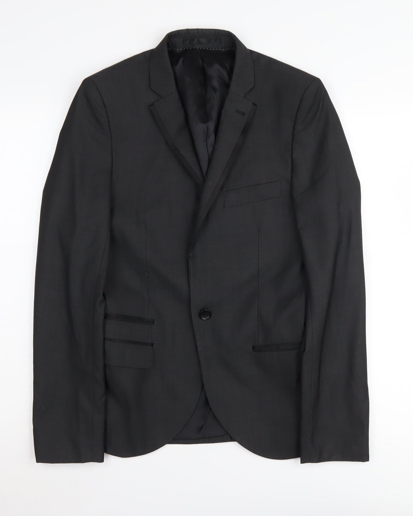 Topman Men's Black Blazer, Size 34, Formal Business Wear