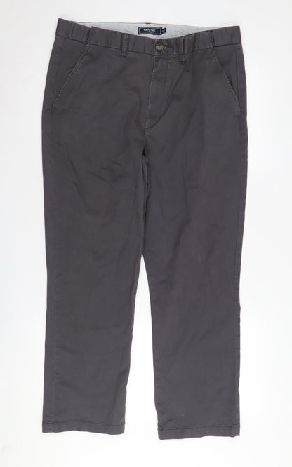 Additional front view of Maine New England Men's Grey Chino Trousers 33S Regular Fit