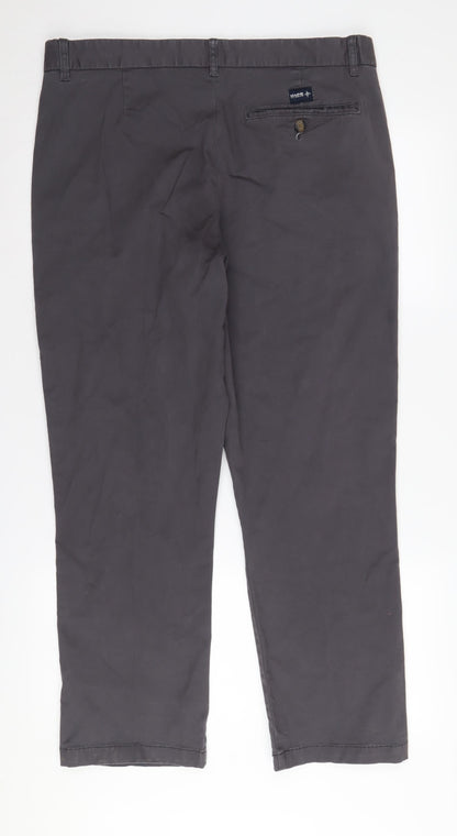 Back view of Maine New England Men's Grey Chino Trousers 33S Regular Fit