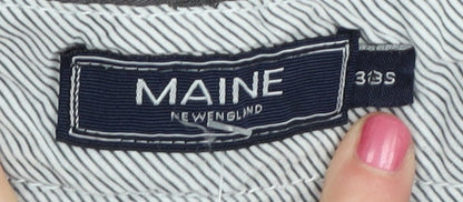 Brand and care label for Maine New England Men's Grey Chino Trousers 33S Regular Fit