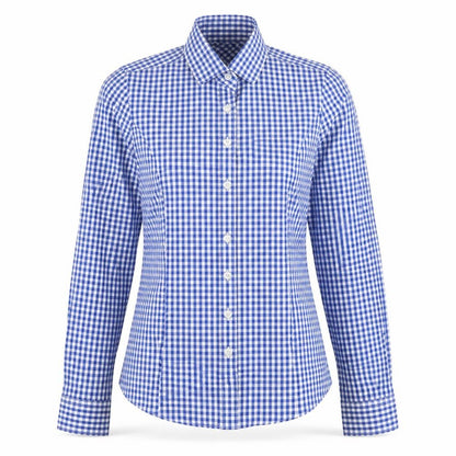 Brook Taverner Women's Blue Check Button-Up Shirt Size 6