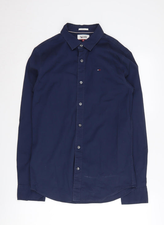 Hilfiger Denim Men's Blue Slim Fit Button-Up Shirt M
