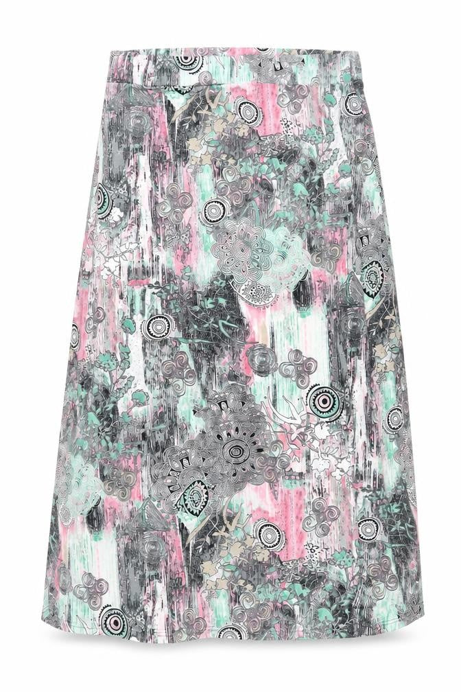 Marble Women's Multicoloured A-Line Midi Skirt