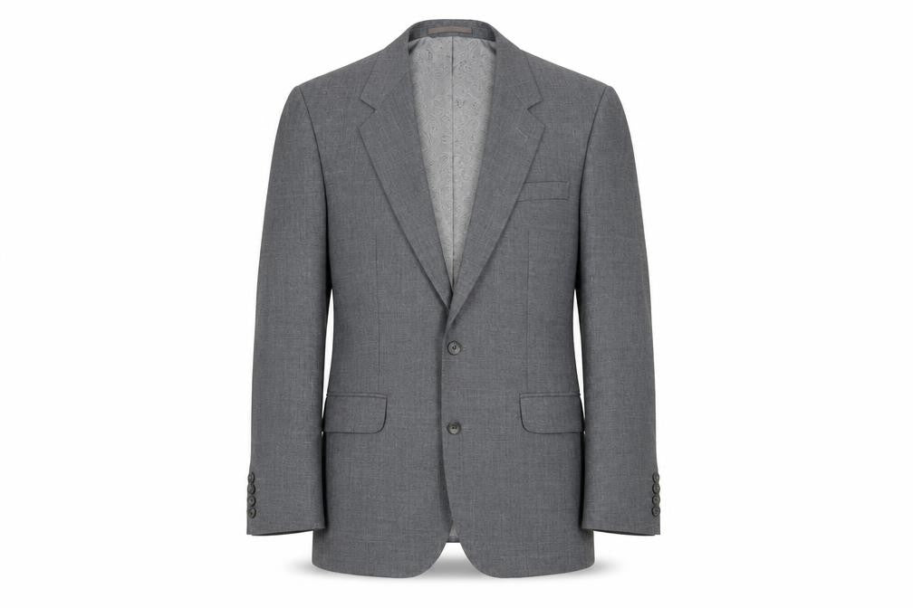 Centaur Men's Grey Single-Breasted Suit Jacket 40R