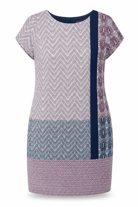 Next Women's Multicoloured Chevron Shift Dress, Size 8