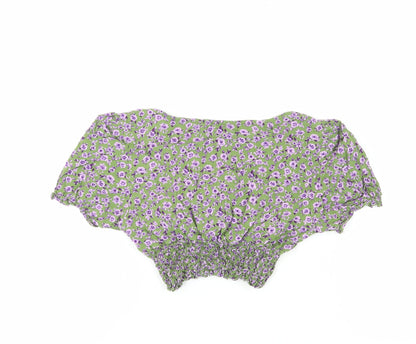 Motel Rocks Women's Multicoloured Floral Cropped Blouse - Size S