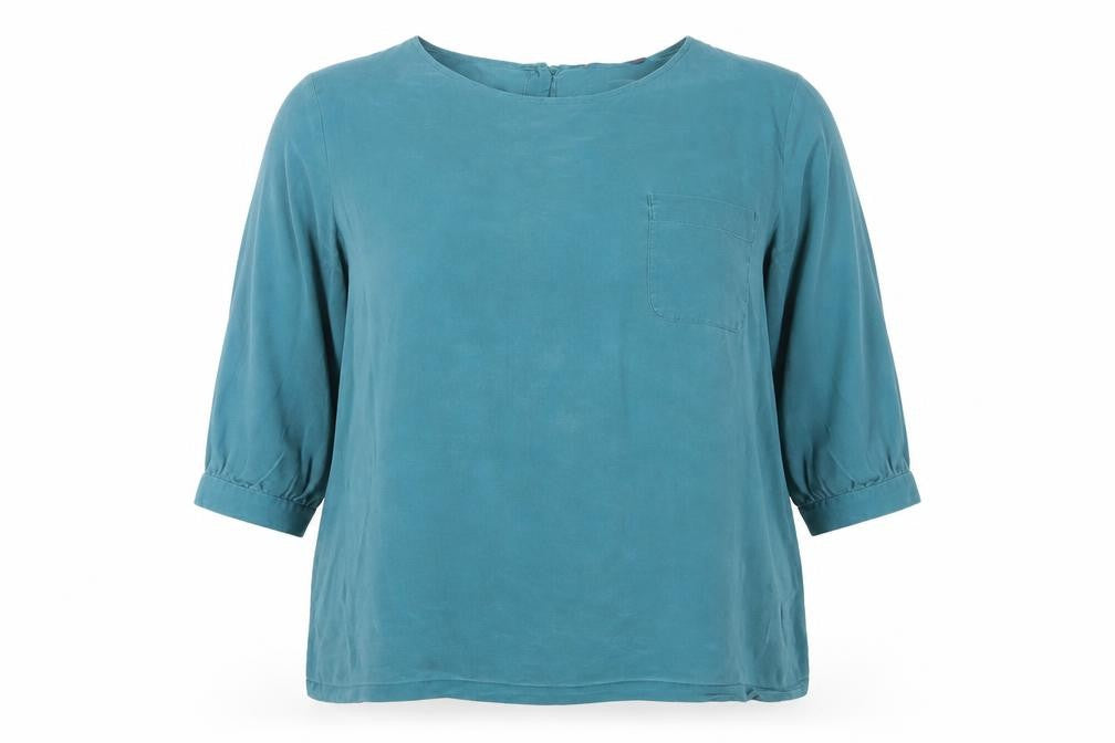 French Connection Women's Blue Relaxed Balloon Sleeve Top 16