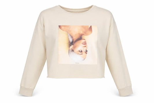 Ariana Grande Women Beige Pullover Sweatshirt Size 10/12