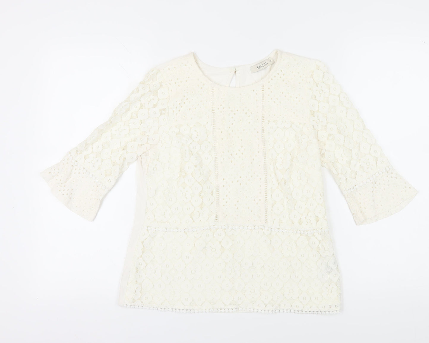 Oasis Women's White Camisole Blouse, Size M, Casual