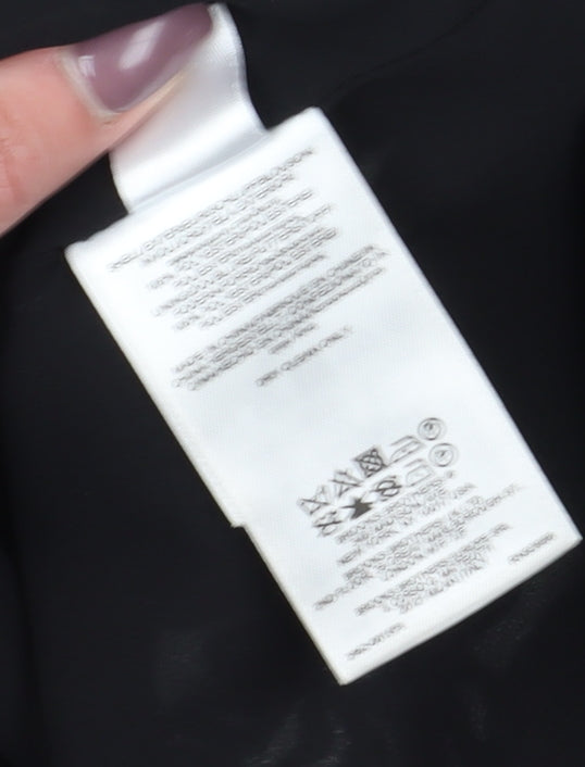 Brooks Brothers Women's Black Floral Dress Sz 12 Short Sleeve