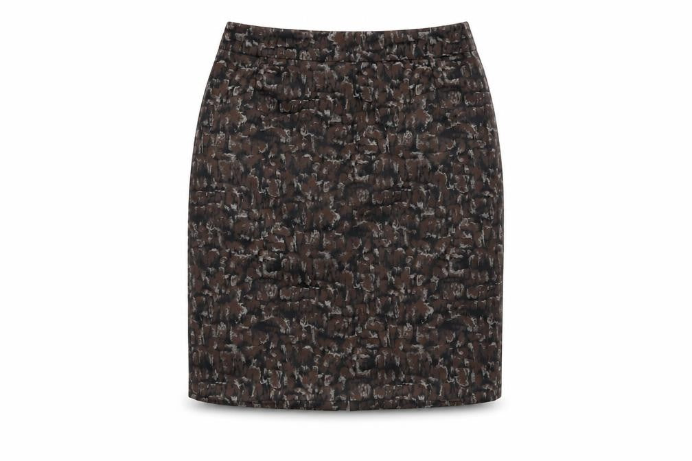 Jigsaw Women's Brown Animal Print Pencil Skirt Size 12