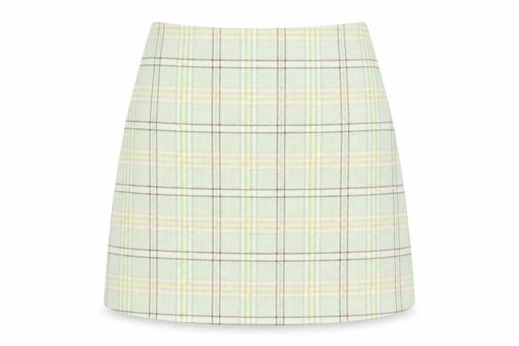 Monki Women Multicoloured Plaid Skirt Size 6