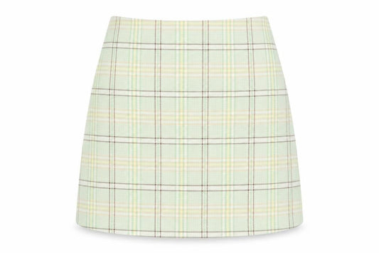 Monki Women Multicoloured Plaid Skirt Size 6