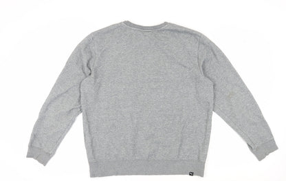 Back view of Puma Men's Grey Pullover Sweatshirt L