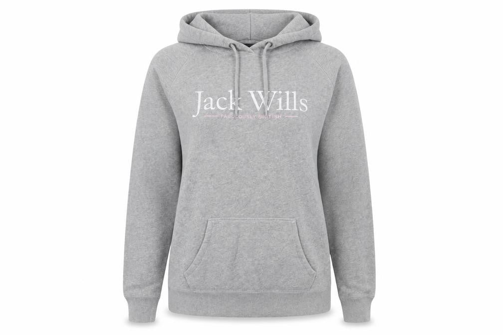 Jack Wills Women's Grey Hoodie Size 10