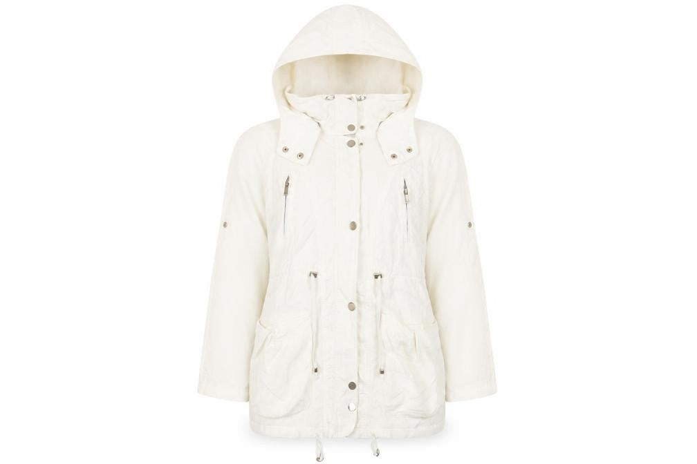 Mudo Collection Women's Ivory Parka Jacket M