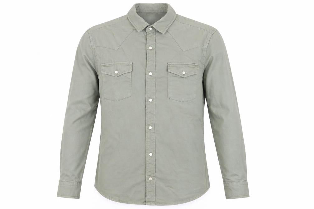 ASOS DESIGN Men's Green Long Sleeve Shirt
