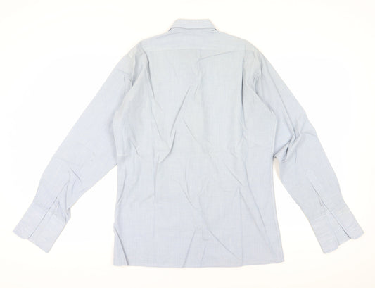Debenhams Men's Blue Dress Shirt, Size 39, Long Sleeve