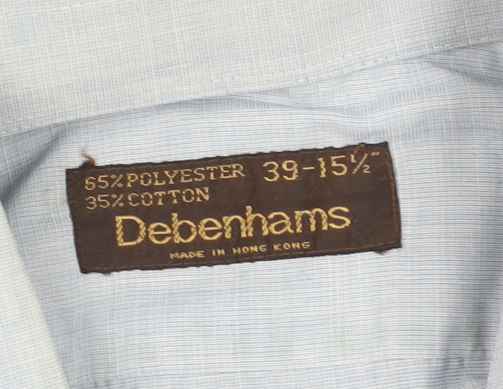 Debenhams Men's Blue Dress Shirt, Size 39, Long Sleeve