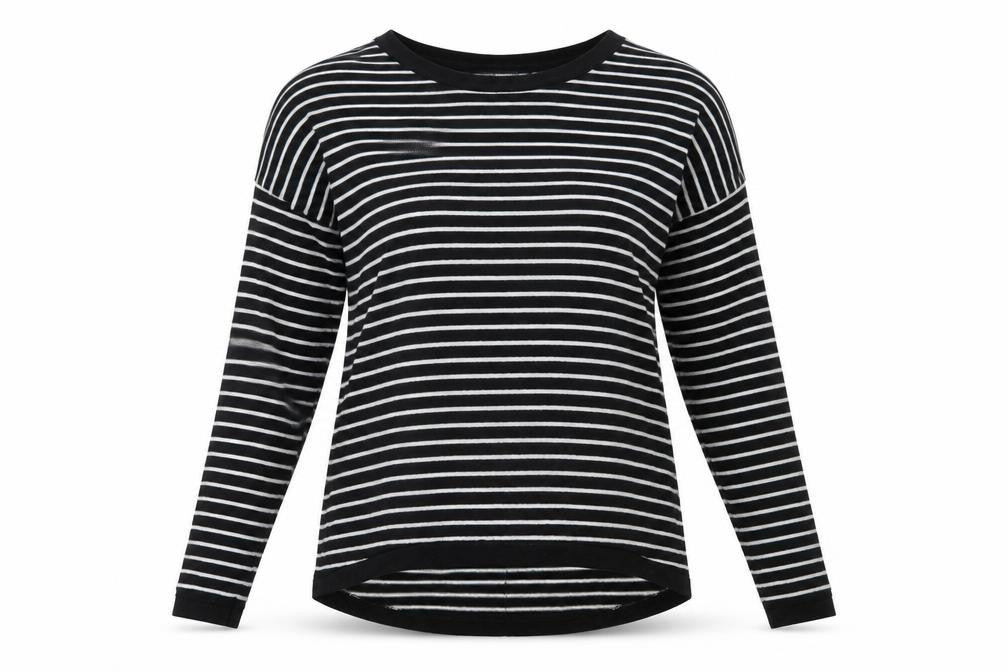 Paul Costelloe Women's Black Striped Pullover Jumper