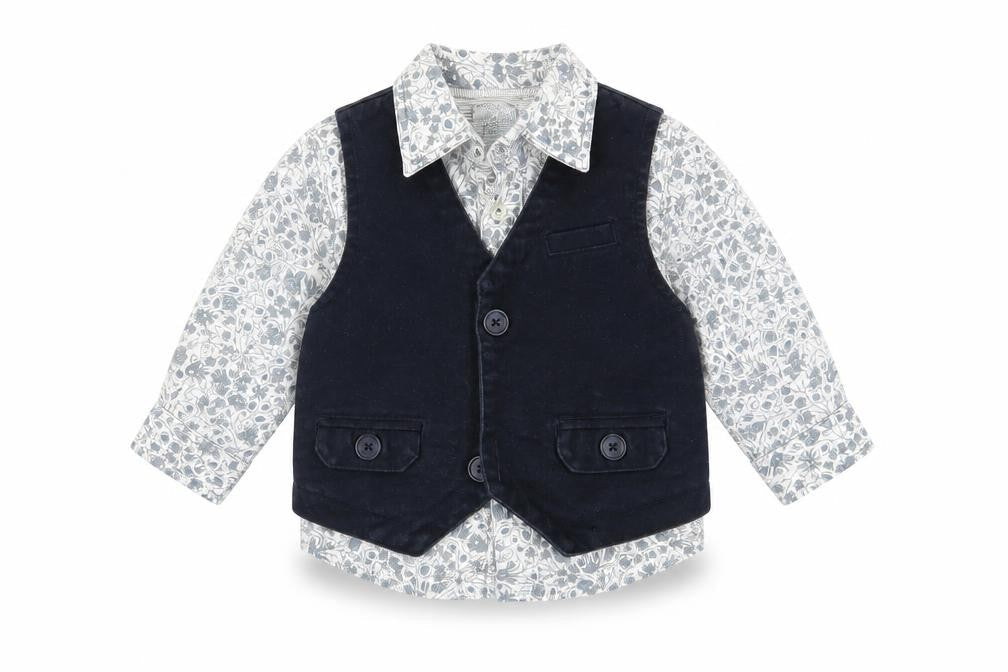 Monsoon Unisex Baby Waistcoat Black 18-24 Months Stylish