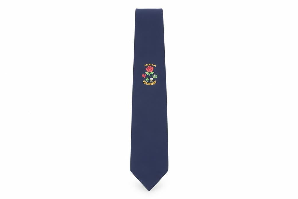 Grand Slam England Rugby 1979-1980 Vintage Men's Blue Tie