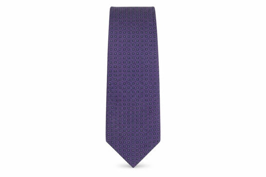 Thomas Nash Men's Purple Geometric Pointed Tie