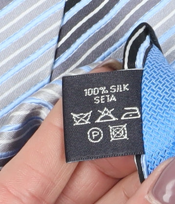 Daniel Hechter Men's Striped Blue Silk Tie
