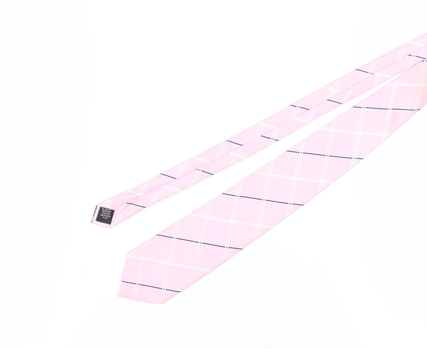 Dehavilland Pink Checked Men's Tie, One Size