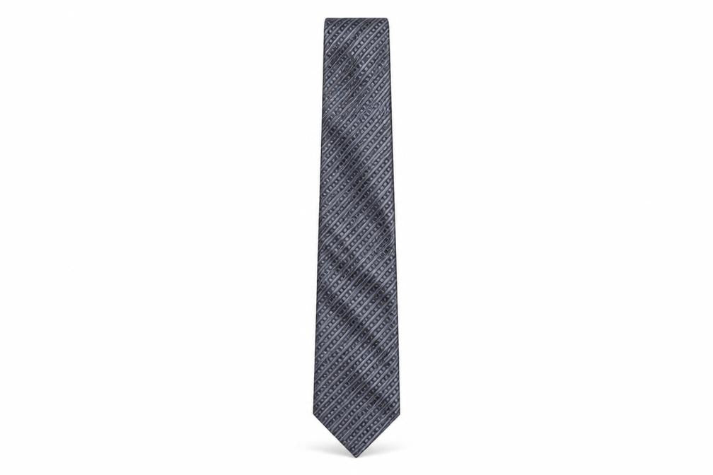 Thomas Nash Men's Black Geometric Tie