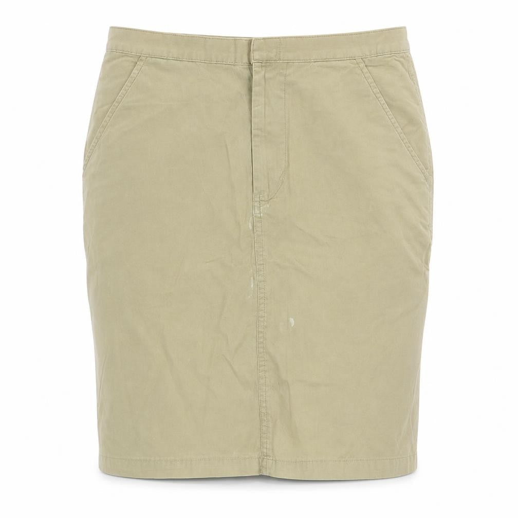 Bon Soirée Women's Beige Cotton Casual Skirt - S
