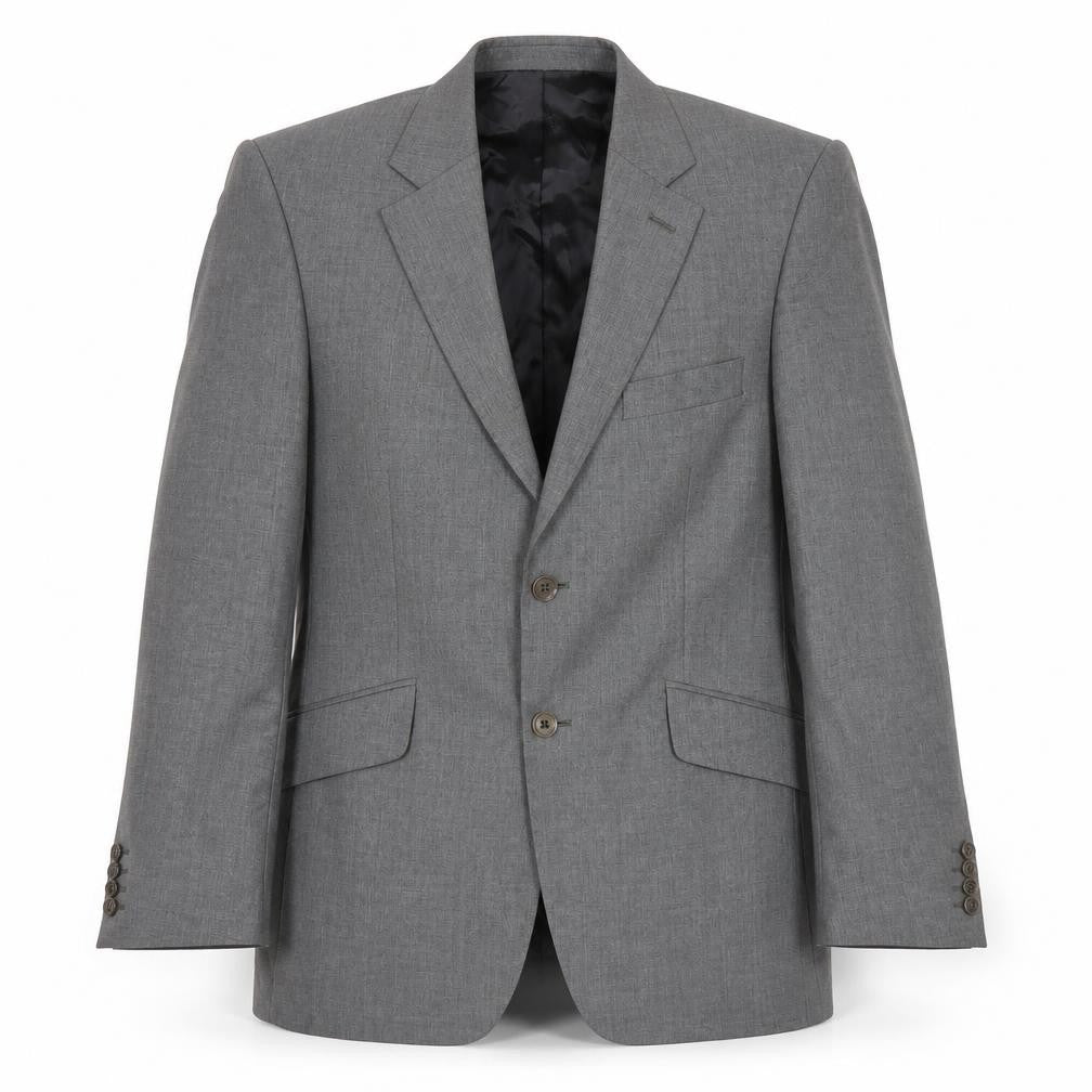 Crombie Men's Grey Blazer Size 38 Regular Wool