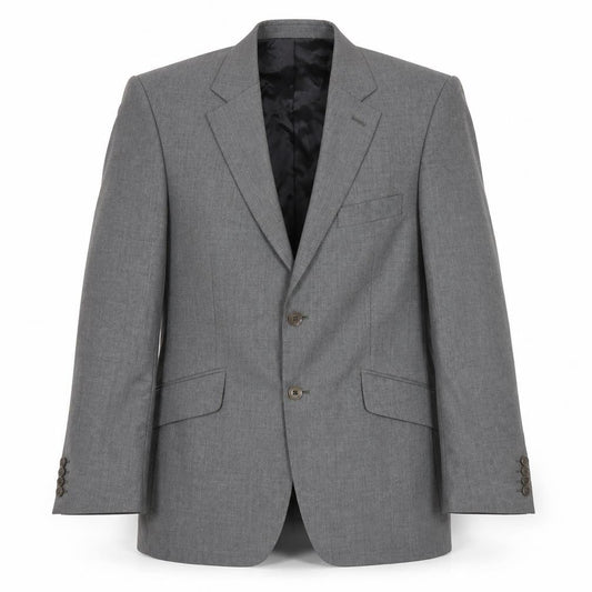 Crombie Men's Grey Blazer Size 38 Regular Wool